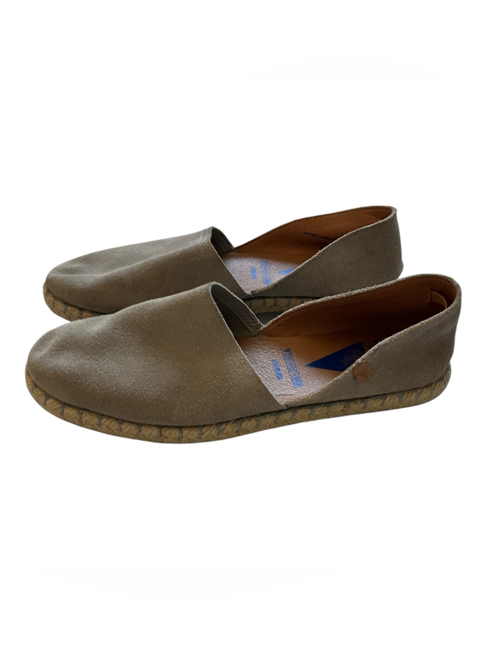 Verbenas Tan Suede Espadrille Slip-On Flats size EU 39